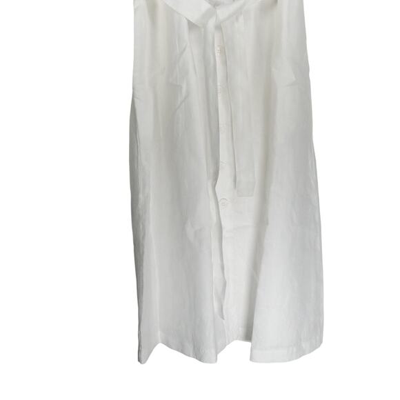 NWOT Quince European Linen Button Front Dress Bohemian White Small 4054-82 - Picture 4 of 12